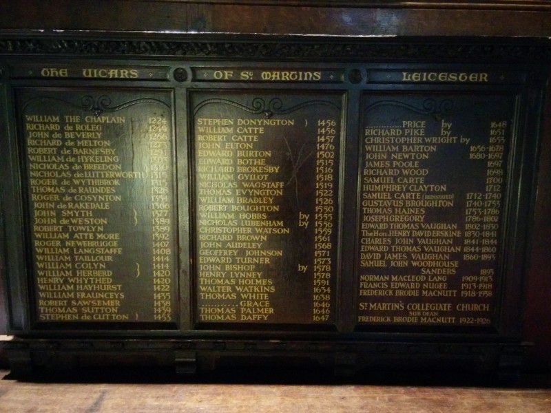 Vicars of Leicester