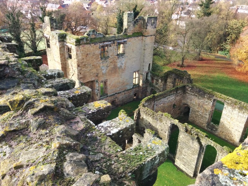 The view from the top of a tower at Ashby Castle